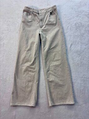 H&M Women's Ivory Corduroy Pants --- Size: 10 --- Great Condition!!